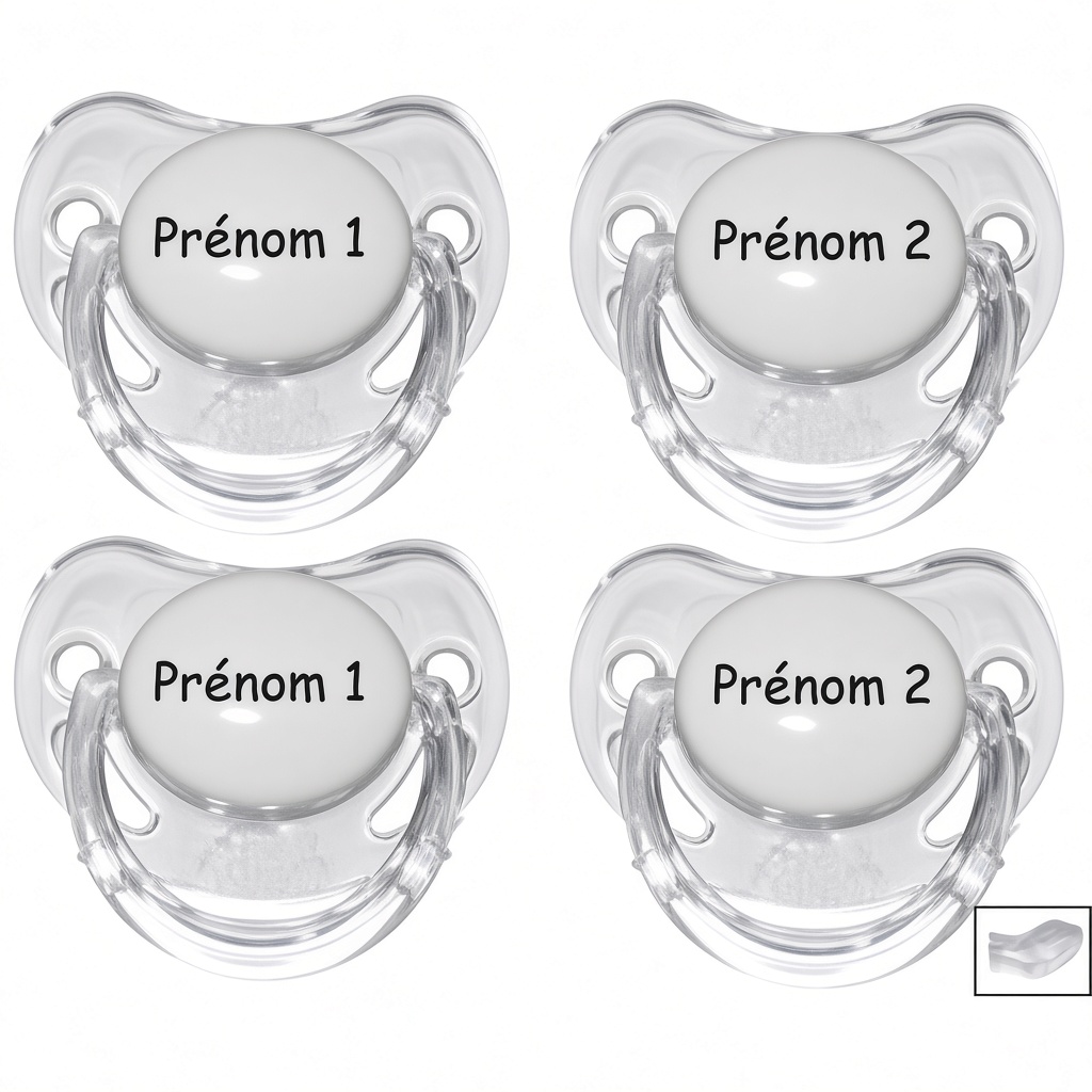 Tétine caoutchouc avec prénom, ou tétine silicone à personnaliser, ou à motifs…