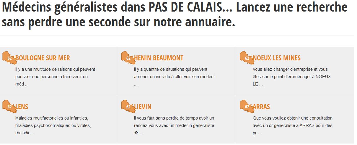 Medecin-info.fr vous fournit les coordonnées des médecins de garde du Pas-de-Calais