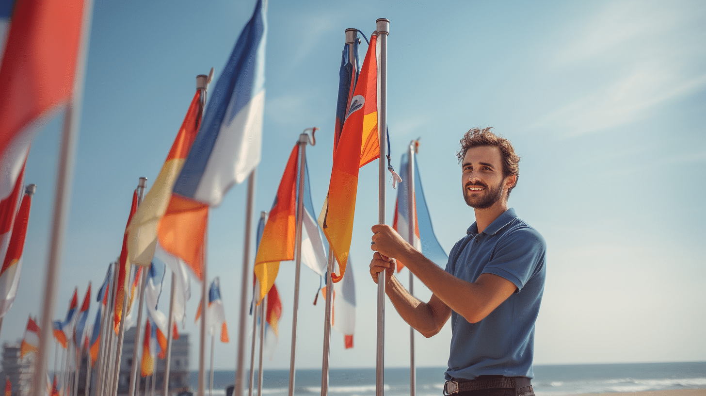 Drapeaux publicitaires : la clé pour se démarquer lors d'événements et de salons