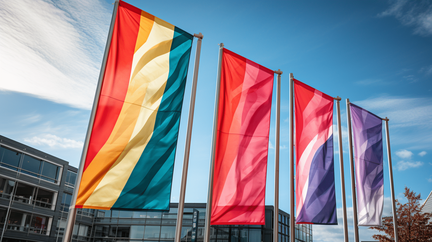 Drapeaux publicitaires : la clé pour se démarquer lors d'événements et de salons